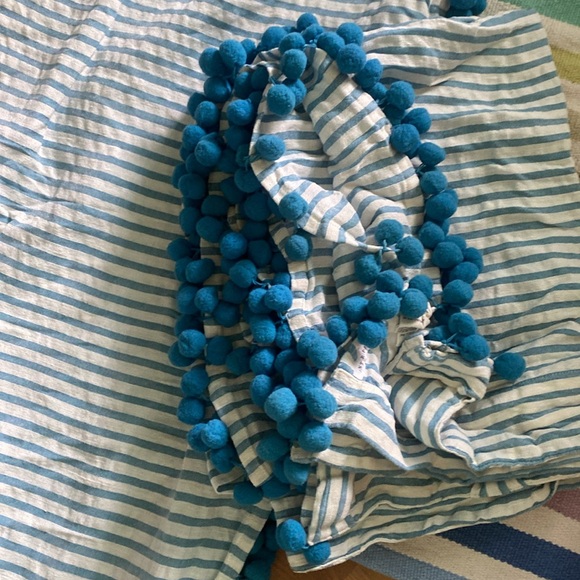 Blue stripe Anthropologie curtains - Picture 2 of 5